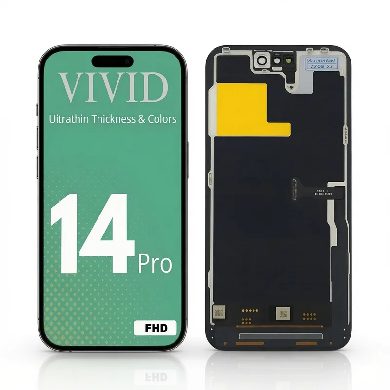 TELA IPHONE 14 PRO PRETO HD - VIVID — frontal completo com touch