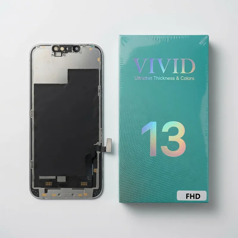 TELA IPHONE 13 PRETO FHD - AMERICANO — frontal completo com touch
