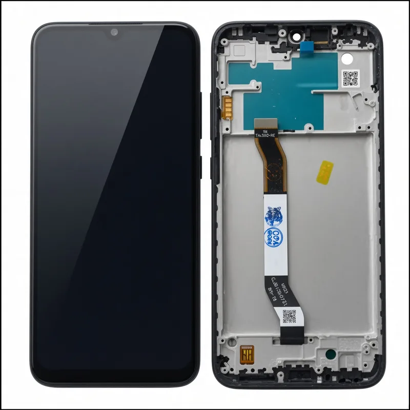 TELA REDMI NOTE 8 PRETO com aro - AMERICANO