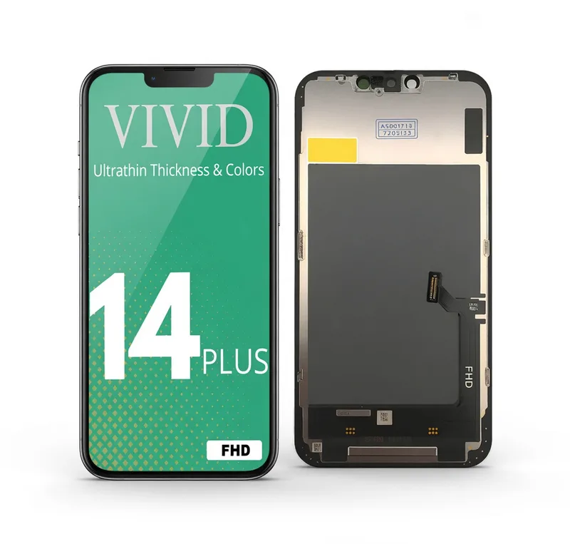 TELA IPHONE 14 PLUS SOFT OLED - VIVID — frontal completo com touch — imagem 1