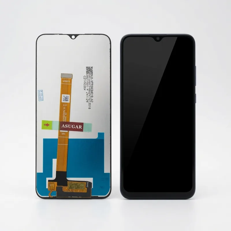 TELA REALME C21Y/C25Y sem aro - NACIONAL AMERICANO — frontal completo com touch — imagem 1